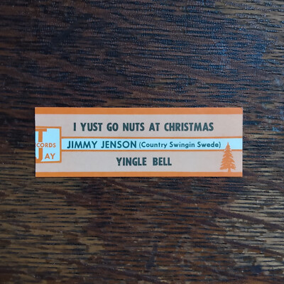 Jukebox Strip: JIMMY JENSON - I Yust Go Nuts At Christmas 1964 Swingin