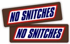 pair - funny NO SNITCHES Hard Hat Stickers Construction Helmet Decals Bad Ass