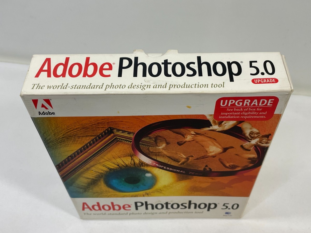 Vintage 1998 Adobe Photoshop 5.0 UPGRADE Apple Mac Macintosh CD