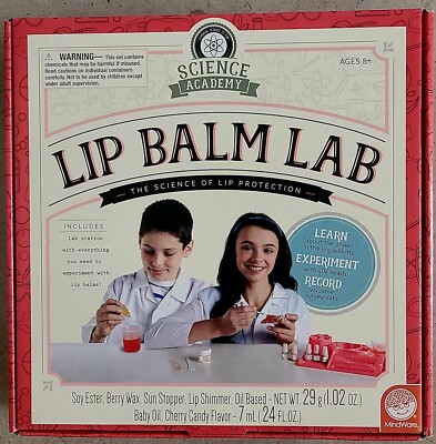 Mindware Science Academy: Lip Balm Lab New unopened Box Balm Making Kit