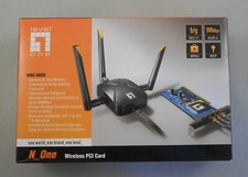 LevelOne WNC-0600 300Mbps N One Wireless PCI Card with Extension Cable