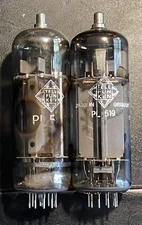 2 used TELEFUNKEN PL519  40KG6A power tubes valves