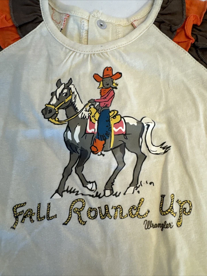 NWT Girls Wrangler Sz 6-9 M Fall Round Up Shirt - Image 4 of 4