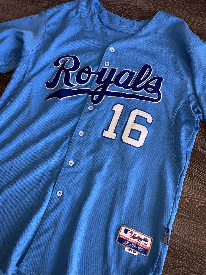 Billy Butler Kansas City Royals #16 Blue Majestic Jersey 56 SEE PHOTOS - Image 2 of 4