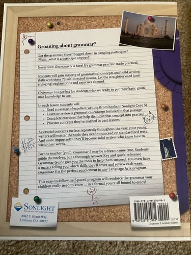 Sonlight Grammar 5 Set Activity Sheets and Answer Guide Resources - Picture 3 of 5