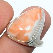 Scolecite - India Gemstone 925 Silver Handmade Jewelry Ring s.9 S261