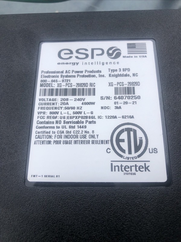 ESP energy intelligence Change Xg -pcs 20820d Ric   .99cents