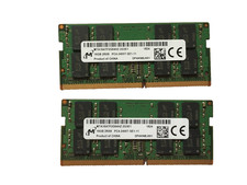 Lot of 2 Micron 16GB 2Rx8 PC4-2400T-SE1-11 Laptop Memory, 1824