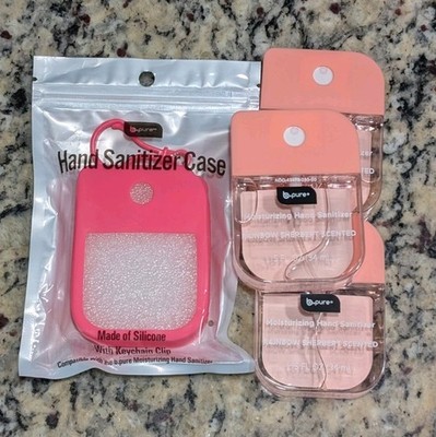 (3) B-pure Moisturizing Hand Sanitizer Rainbow Sherbet Scented And Case
