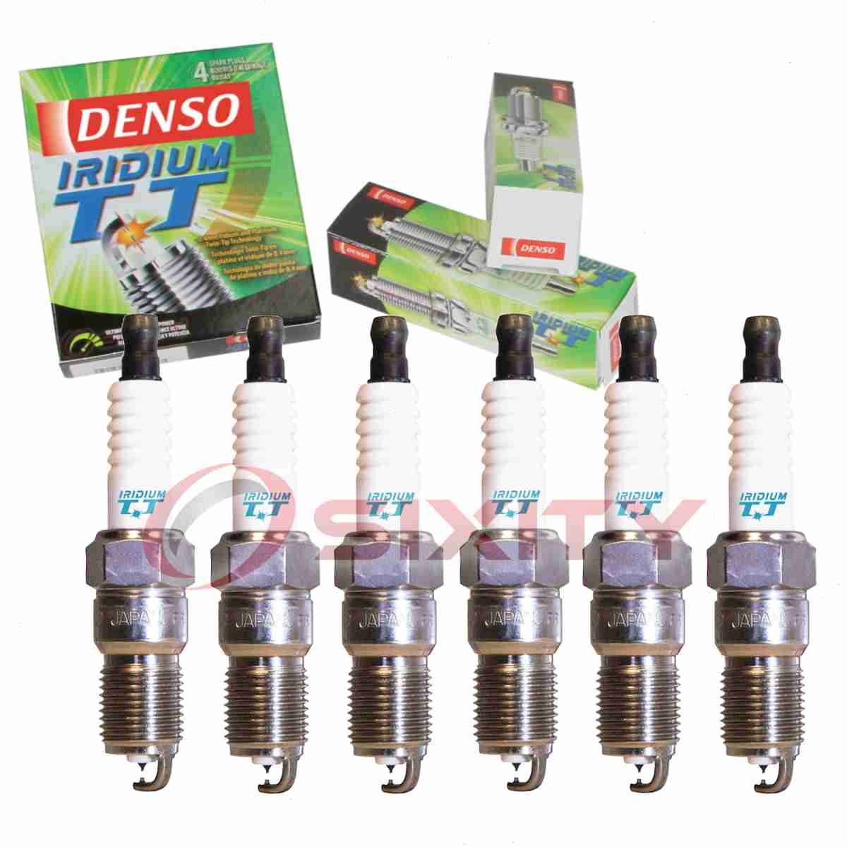 6 pc Denso Iridium TT Spark Plugs for 1983-1990 Volvo 760 2.8L V6 Ignition pf