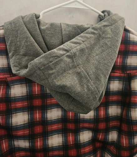 Brooklyns Best Mens Sherpa Lined Hooded Plaid Shacket Small NWT Jacket image 10