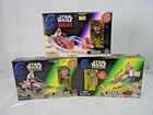 Lot of 3 - 1996 - 1997 STAR WARS POTF & SOTE Power Racing Speeder Bikes