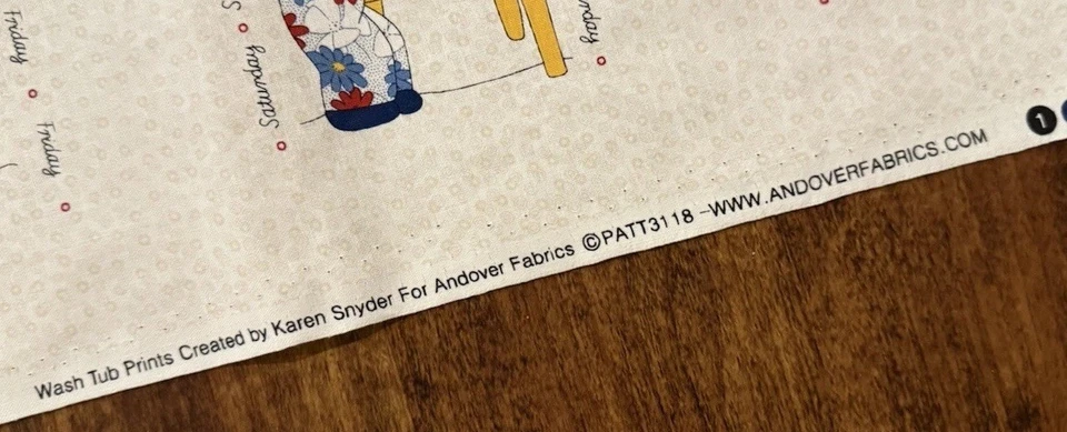 "Panel Karen Snyder para tela Andover WASH TIN ESTAMPADOS 24 x 45""" Foto 4 de 4