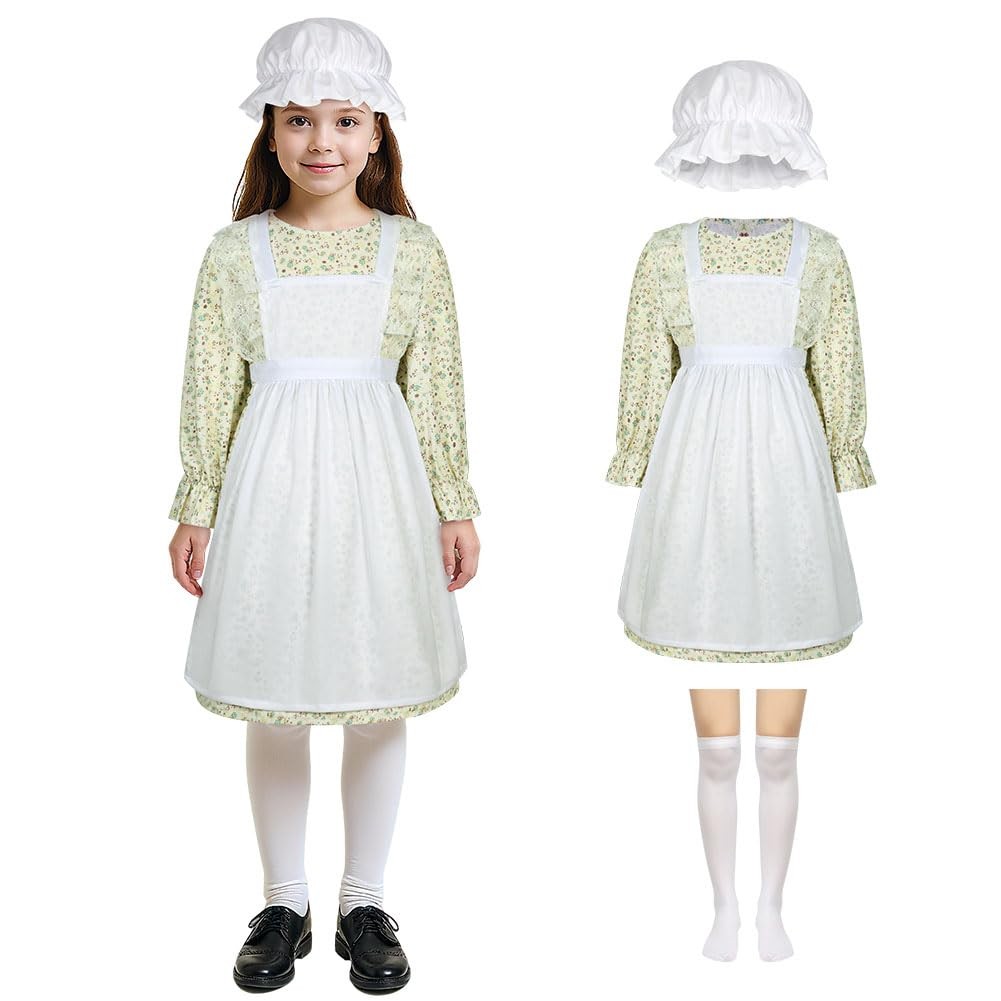 Robe de princesse fille costume victorien 4PCS idée cadeau d'anniversaire