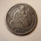 1877 *CC*   SEATED LIBERTY  SILVER DIME   ** NICE** - FREE SHIPPING! C1551