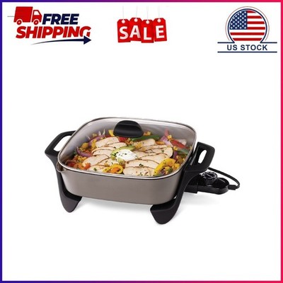 Presto 12-inch Ceramic Electric Skillet with Glass Cover