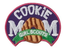 Girl Scouts COOKIE MOM Mom's cookies Fun Patches Crest Badge GUIDES volunteer