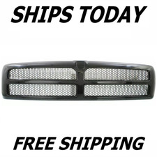 New Black Paintable Front Grille For 1994-2001 Ram 1500 1994-2002 Ram 2500 3500