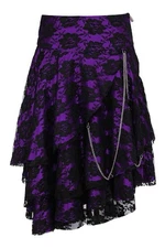 Anushka Gothic Lace Overlay Skirt