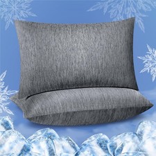 Cooling Pillow Cases for Hot Sleepers 2 Pack Standard Size Breathable Cooling