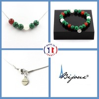 A Bijoux Parure Armband Halskette Mit Perlen Mondstein