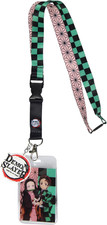 Demon Slayer Lanyard Tanjiro and Nezuko Costume Manga Anime ID Badge Holder Keyc