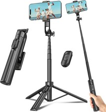 Selfie Stick Tripod with Remote Extendable 50 Inch Black