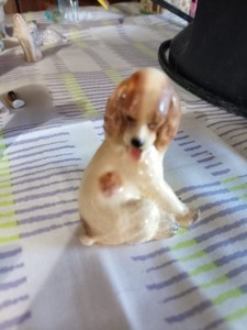 Vintage Antique Morton's Studio Cocker Spaniel Ceramic Figurine 