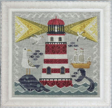 Cottage Garden Cross-Stitch Pattern - Lighthouse - Fabulous House Series 8