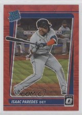 2021 Panini Donruss Optic Rated Rookie Red Wave Prizm Isaac Paredes #77 06ee