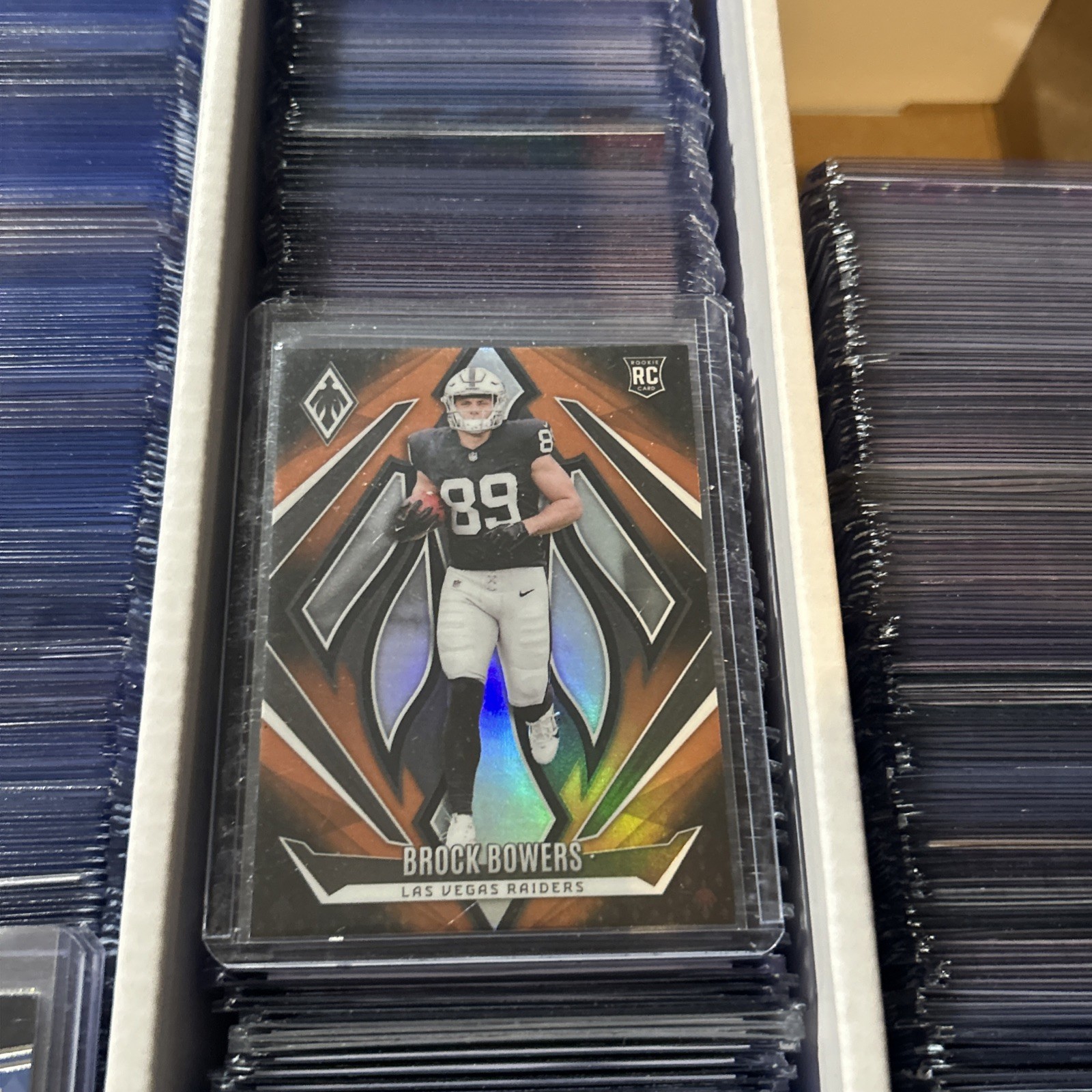 Brock Bowers 2024 Panini Phoenix Orange Fade Rookie RC #165 Oakland Raiders