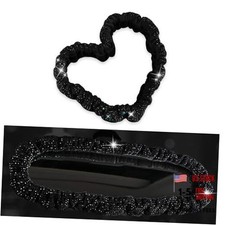 Bling Car Rearview Mirror Cover, Women's Full Drill Head Pillow Cover, Crystal