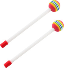 2 Pcs Drum Mallet 8.3 Inches Length, Wool Felt Drum Stick, Anti-Slip Bass Percus