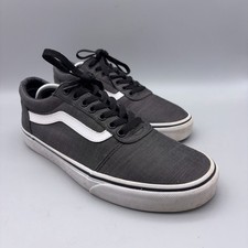 Vans Ward Low Top Sneakers Men 9.5 Black Canvas Skate Classic Athleisure