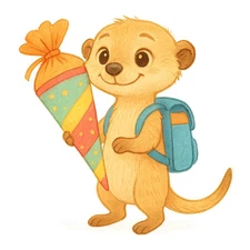 Funny Meerkat Car Sticker 9x9cm - Funny Animal Sticker for Car