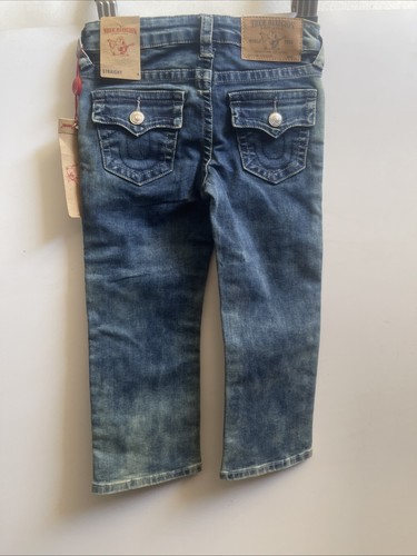 True Religion Boys Outfit Size 4 New With Tag White T Shirt & Blue Jeans - Picture 9 of 13