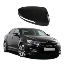 Side Mirror Cover Caps Replacement for 2011-2015 Kia Left Side Glossy Black