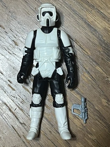 VINTAGE KENNER STAR WARS ROTJ 1983 BIKER SCOUT MADE IN TAIWAN 100% COMPLETE
