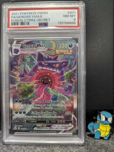 PSA 8 Gengar VMAX 271/264 Fusion Strike Alternate Art Secret Rare POKEMON