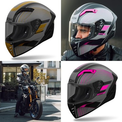 Airoh Connor Achieve Integralhelm Motorrad Sturzhelm Commuter Pink Bronze