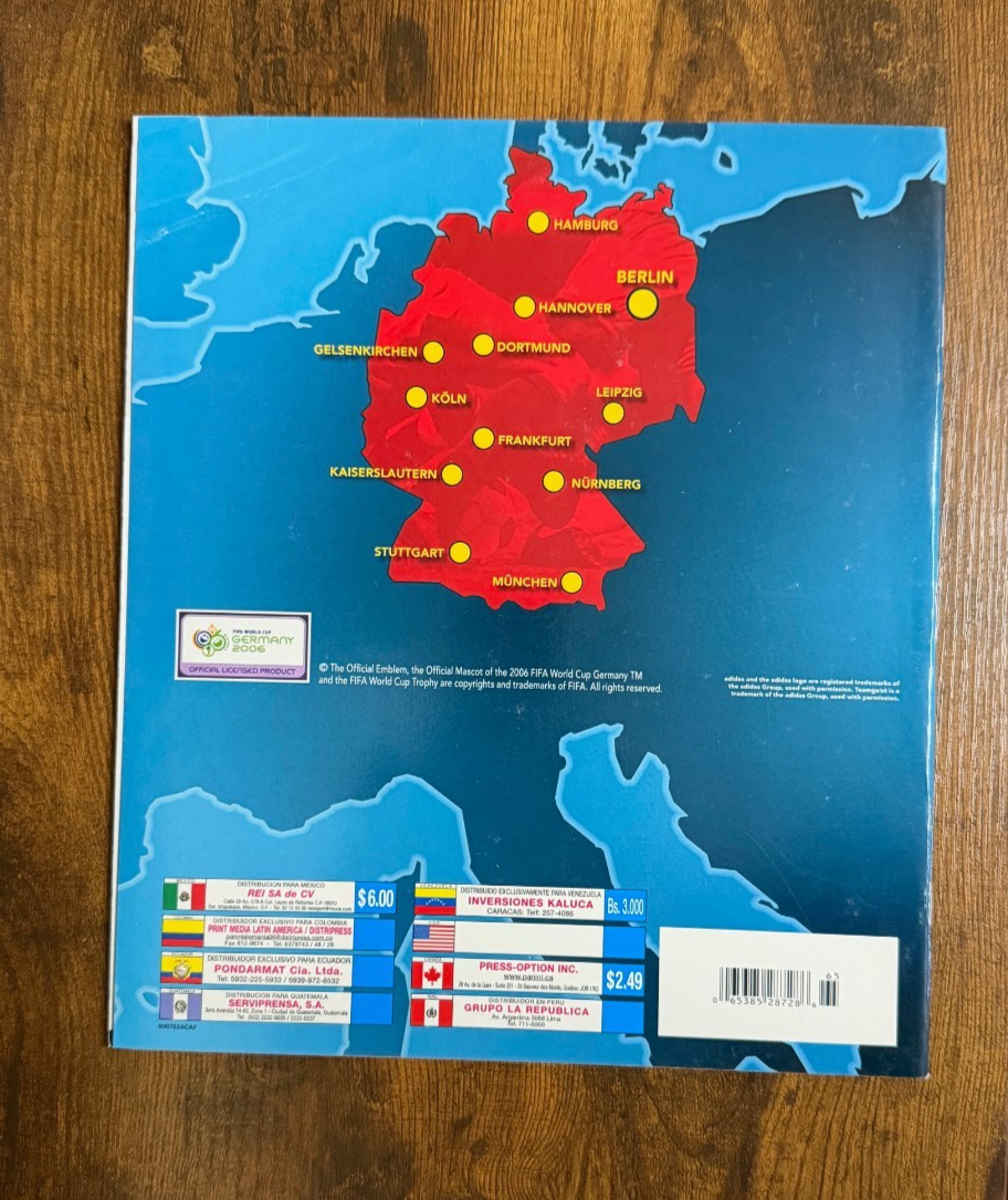 2006 Panini World Cup FIFA Germany Collectors Sticker Album + 1