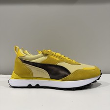 Puma Rider FV Pikachu Lace-Up Yellow Synthetic Kids Size Trainers 387814 01