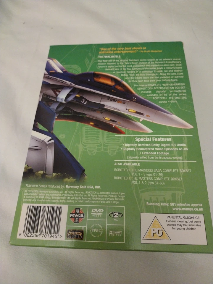Robotech - The New Generation - Complete DVD 4-disc / 25 Episode Box Set VGC R2 - Image 3 of 3