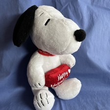DanDee Peanuts Snoopy Plush Happy Valentines Day Gift Toy 10  Heart Pillow W/Tag