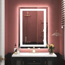 20x28 LED Lighted Bathroom Mirror, Dimmable Vanity Mirror with Lights, Shatte...