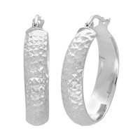 Cavill Silberohrringe 925 Sterlingsilber Rhodiniert Ohrstecker Damen 25Mm-