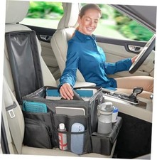 Car Front Seat Storage Organizer - Passenger Seat Desk for Laptop Black