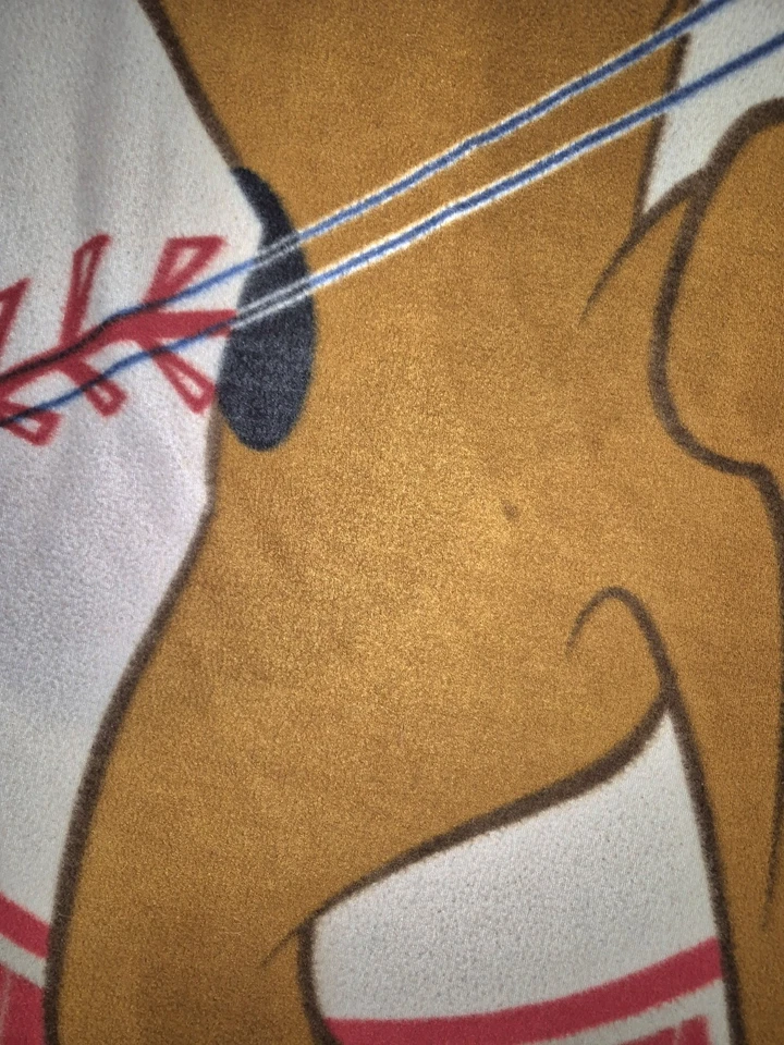 Manta Scooby Doo 1999 de colección Home Run 64x44 tema deportivo rojo muy raro Foto 4 de 4