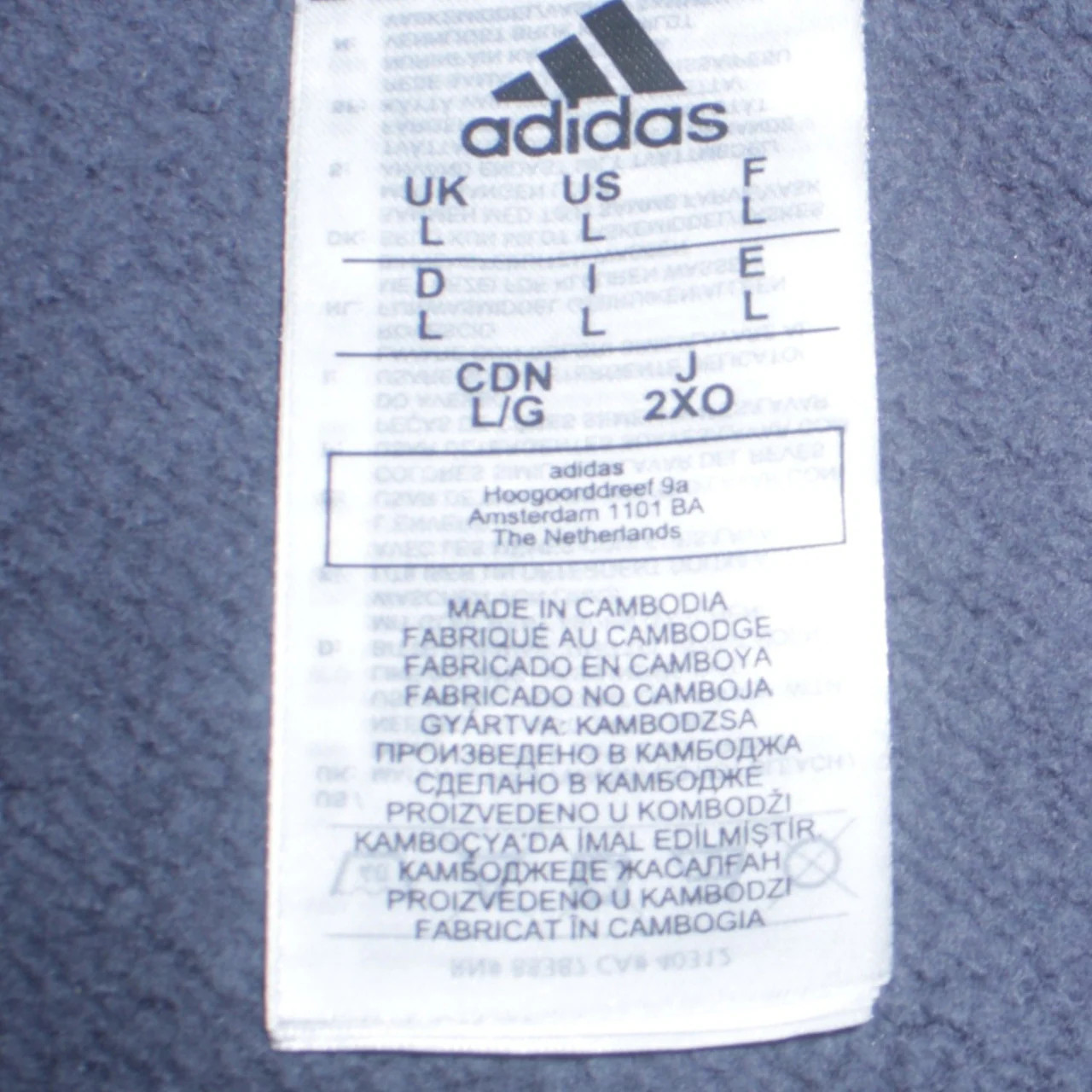 Adidas 90's Striped Sleeve Full Zip Up Hoodie Large Black image 7