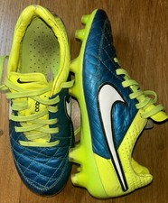 Nike Tiempo Legend 5 V FG Football Boots UK 3 Blue Yellow Women’s Rare VGC